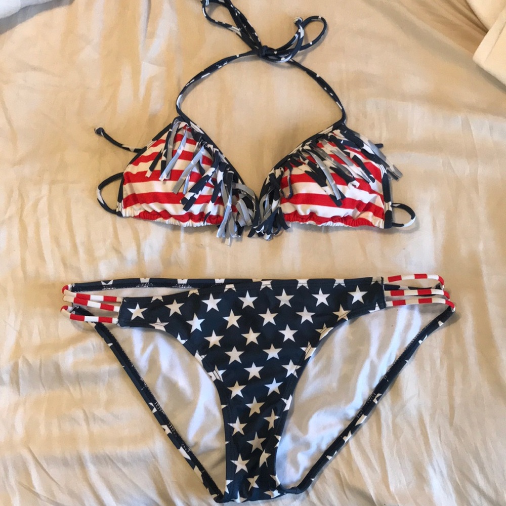 L.A. Hearts American Flag Bikini